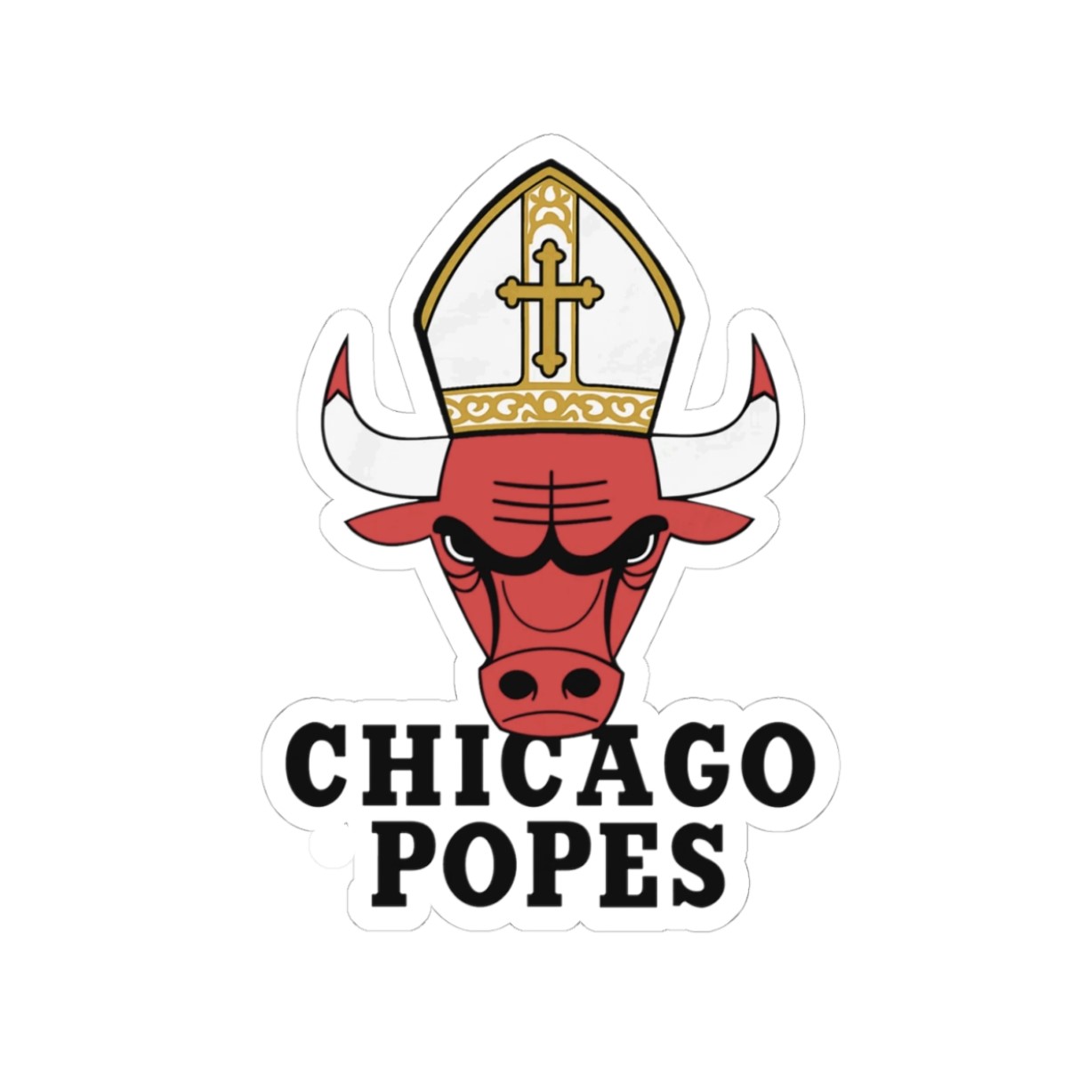 Chicago Bulls Pope Leo XIV Stickers