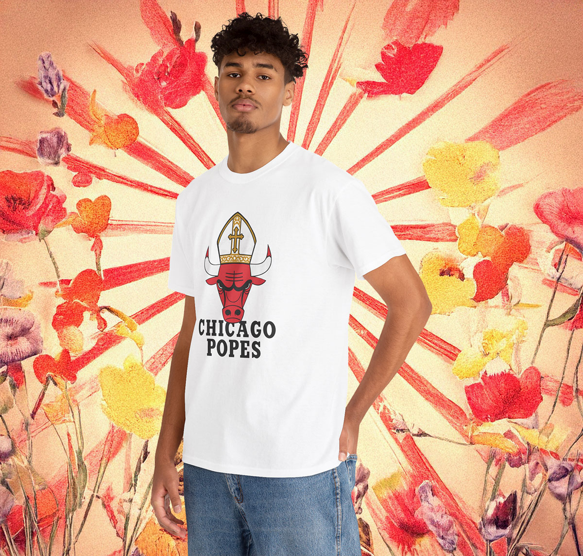 Pope Leo XIV Chicago Bulls Shirt