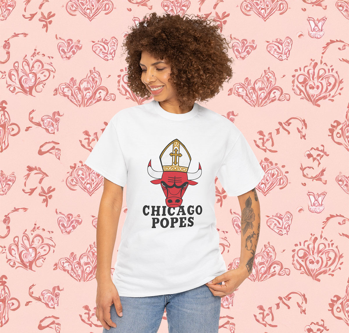 Pope Leo XIV Chicago Bulls Shirt