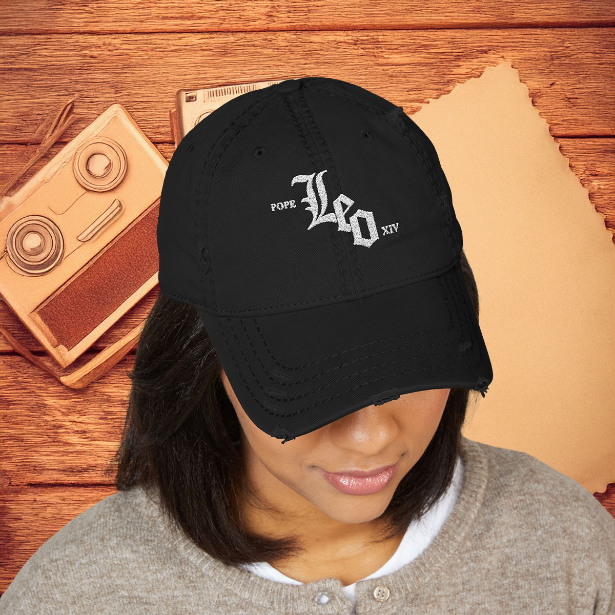 Pope Leo XIV Chicago Sox Distressed Hat