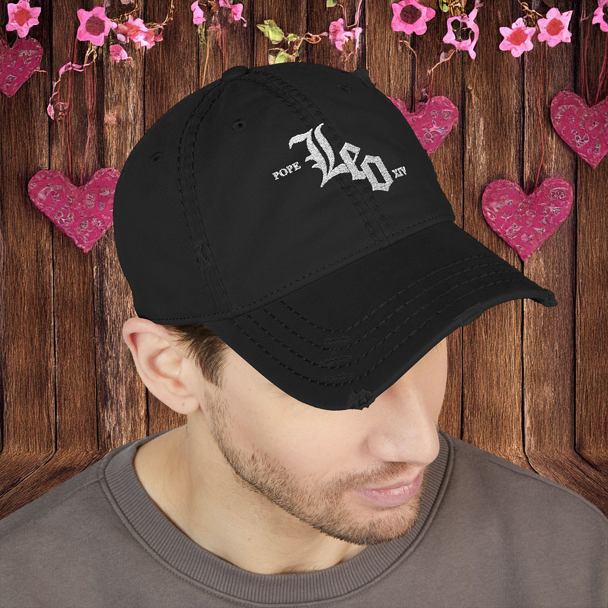 Pope Leo XIV Chicago Sox Distressed Hat
