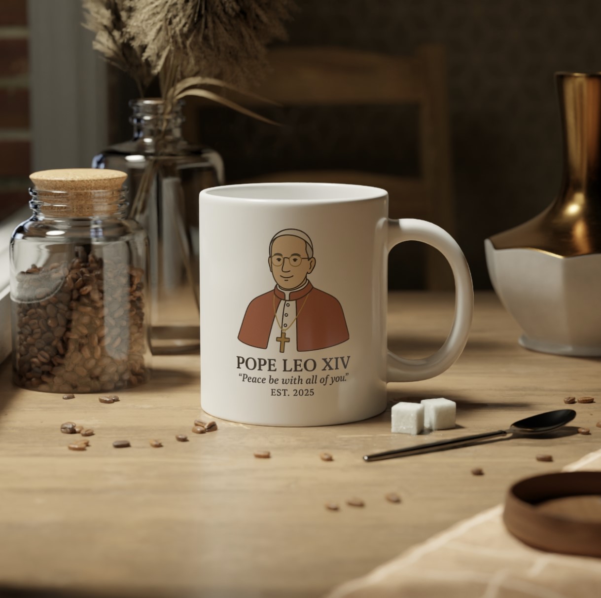 Pope Leo XIV Mug Peace Be With All of You