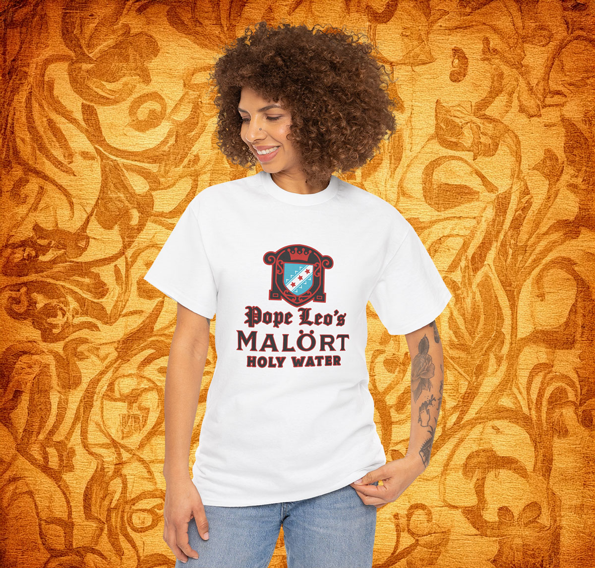 Pope Leo's Holy Water Shirt