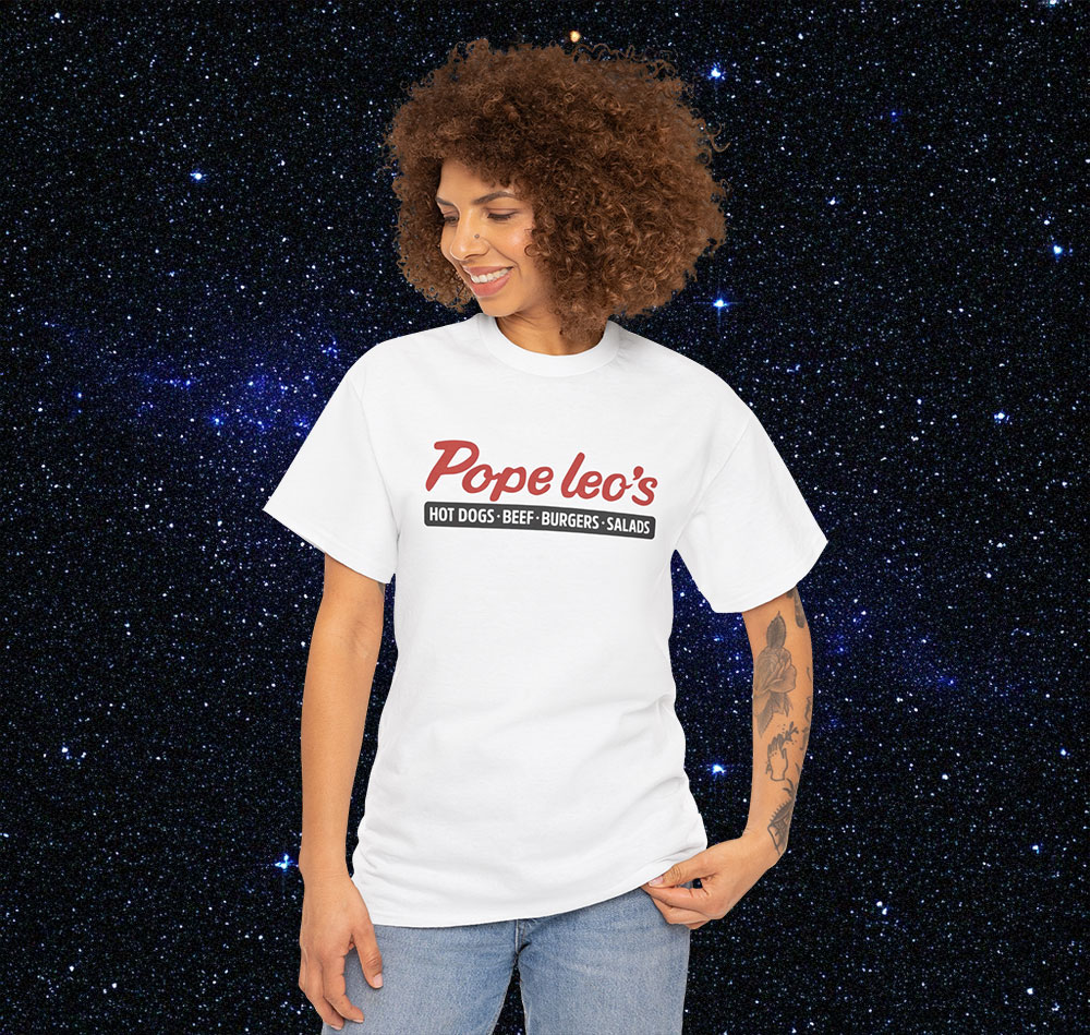 Pope Leo's Hot Dogs Beef Burger Shirt