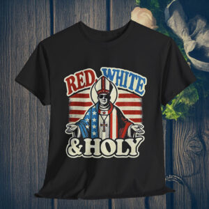 Red White Holly Pope Leo XIV Shirt