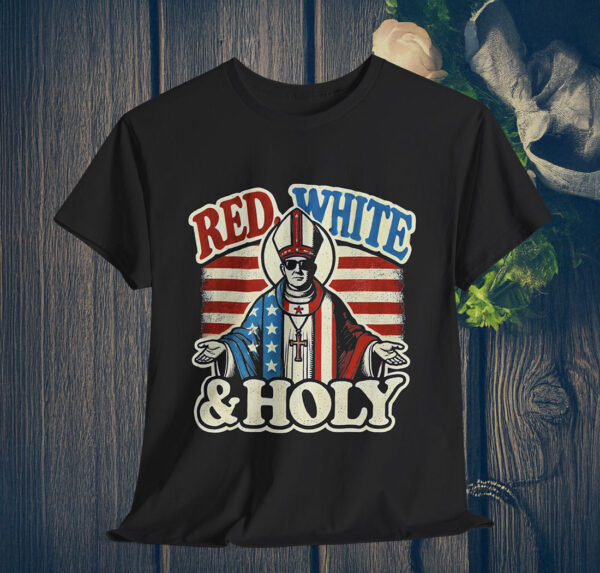 Red White Holly Pope Leo XIV Shirt