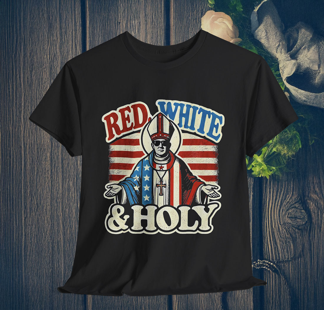 Red White Holly Pope Leo XIV Shirt
