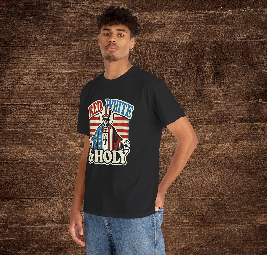 Red White Holly Pope Leo XIV Shirt